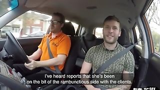 Real Driving Student Deep-throating Instructor In Car